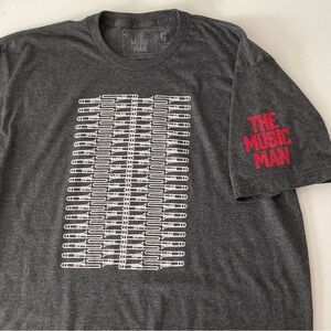 The Music Man Broadway Musical Gray 76 Trombones Graphic T-Shirt Hugh Jackman